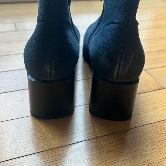 NWB White Mountain Blue Suede Block Heel Winter Booties Sz 9.5 - Picture 5 of 8